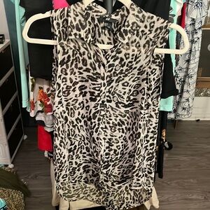 Animal Print Sleeveless Top
